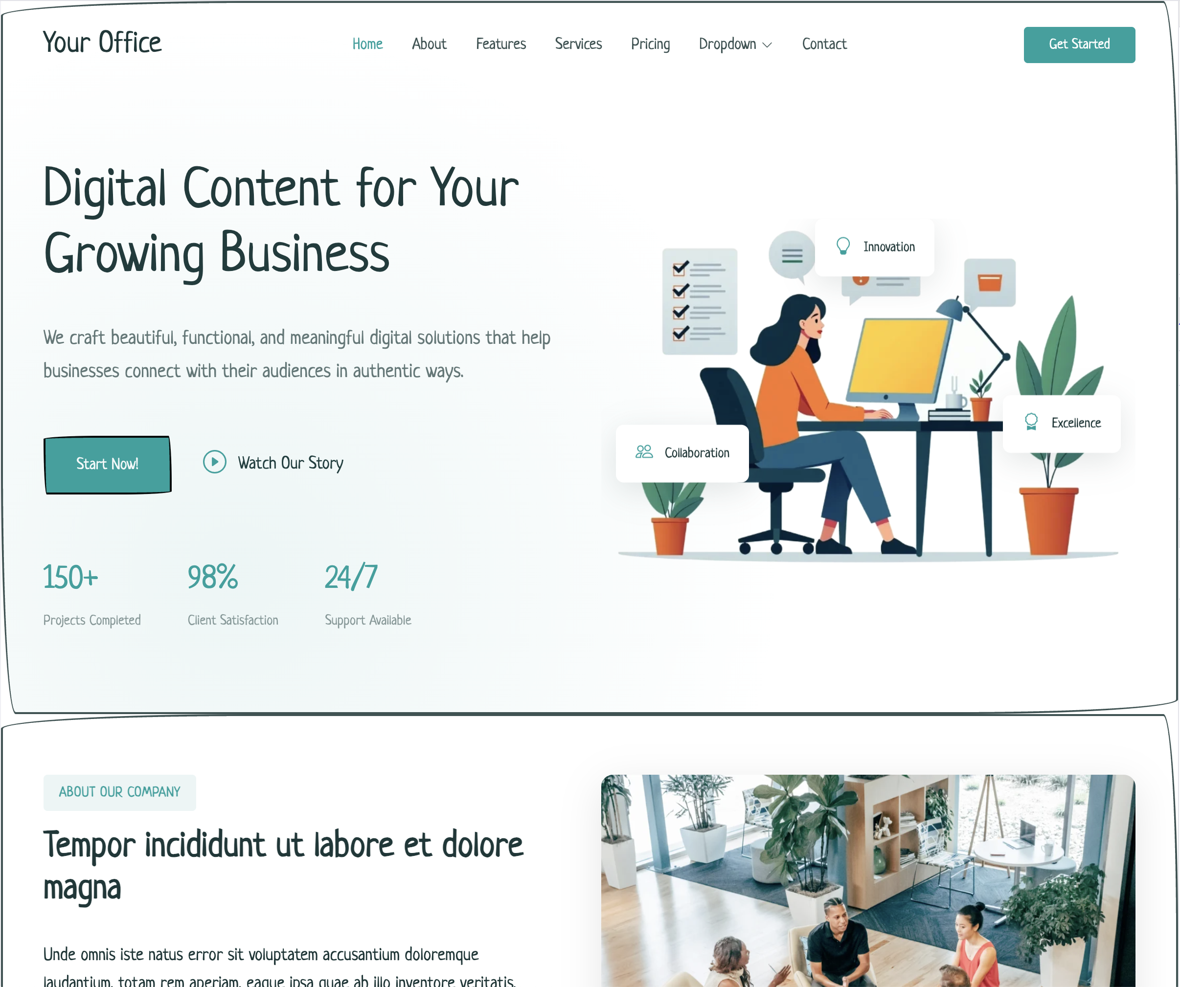 Website design example